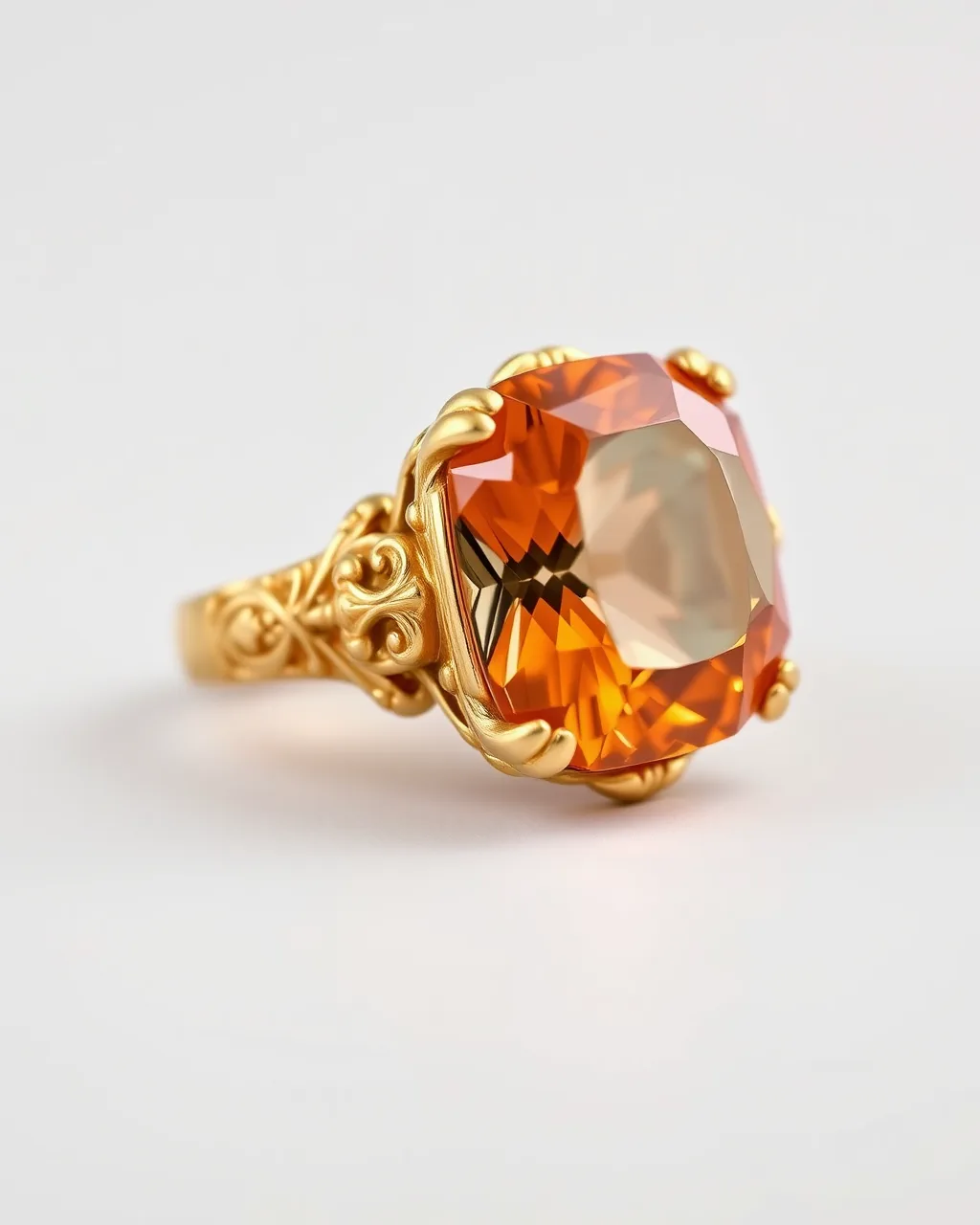 Anel de topazio imperial, ouro 18k (c. 1950)